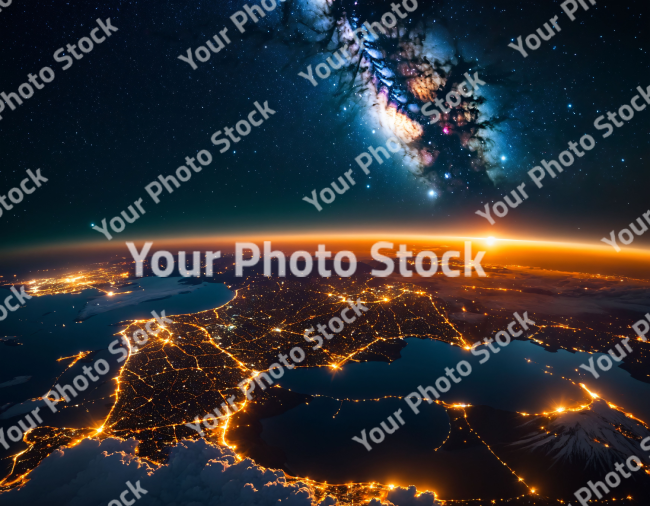 Stock Photo of Planet space photo universe stars