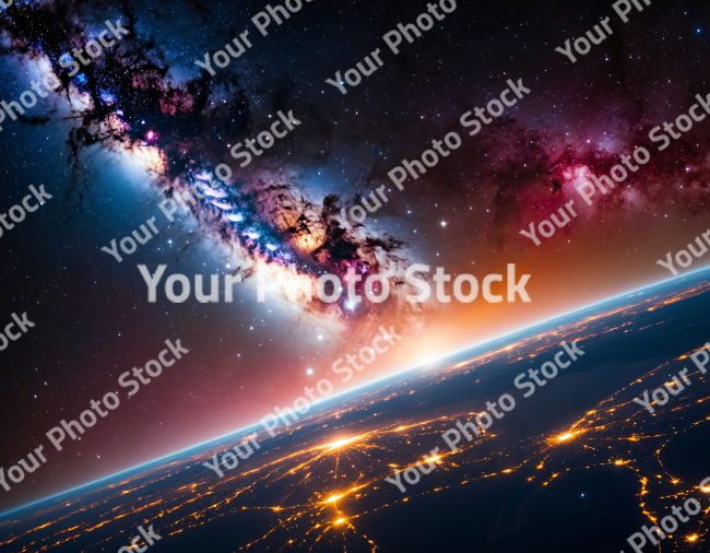 Stock Photo of Planet space photo universe stars