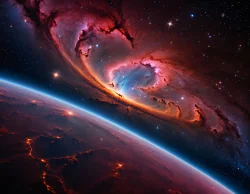 Planet space nebula photo universe stars