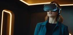 VR Metaverse woman executive