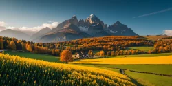 Stock Photo of Nature landscape mountains