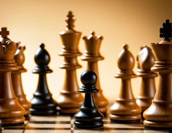 Stock Photo of Chess game play figures pieces of chess