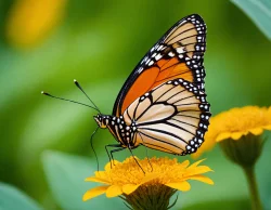 Butterfly on a yellow flower