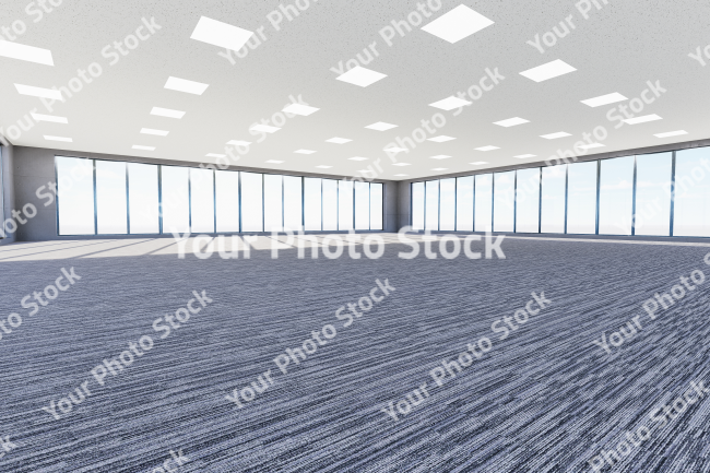 Stock Photo of Empty office floor on the day