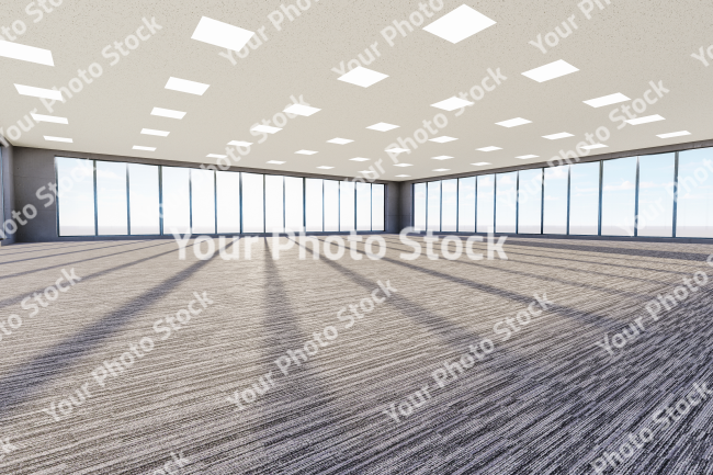 Stock Photo of Empty office floor on the day