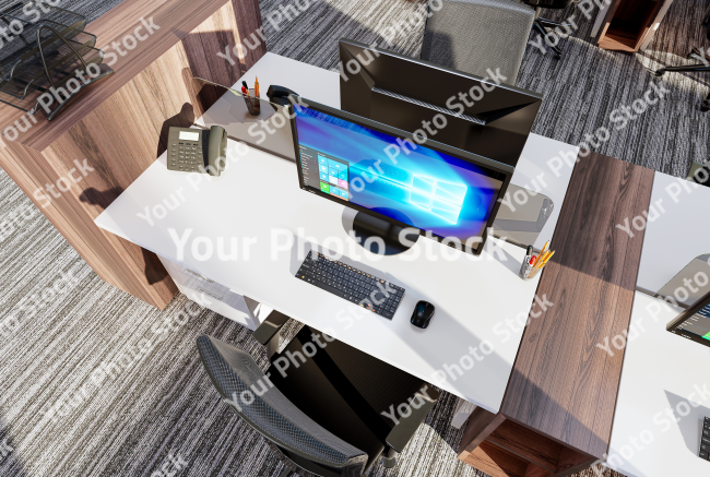 Stock Photo of Office floor with furnitures