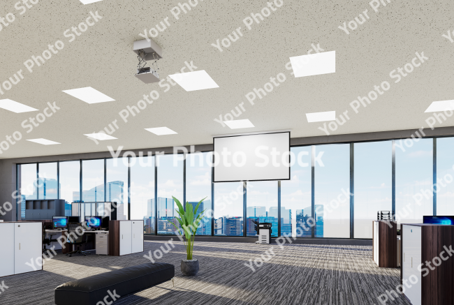 Stock Photo of Office floor with furnitures