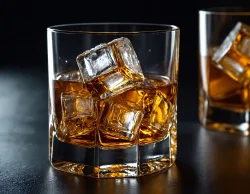 Stock Photo of Whisky glass with ice