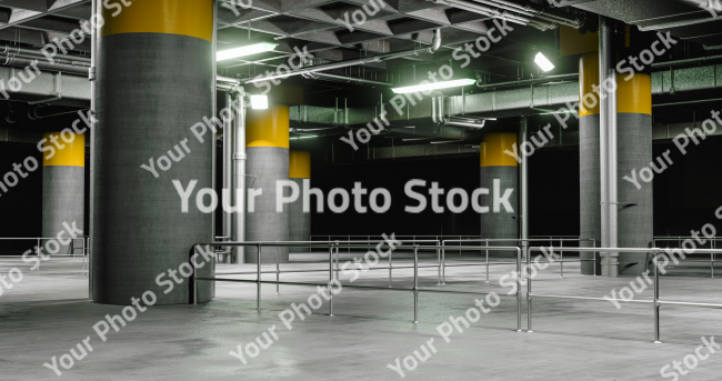 Stock Photo of underground parking