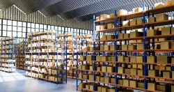 Stock Photo of Warehouse storage packages