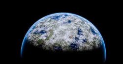 Stock Photo of Planet blue space universe exterior life