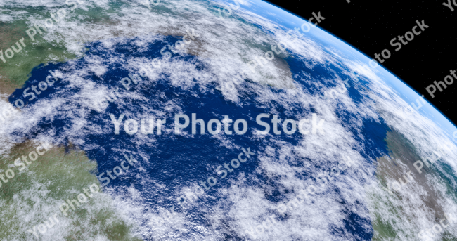 Stock Photo of Planet blue space universe exterior life