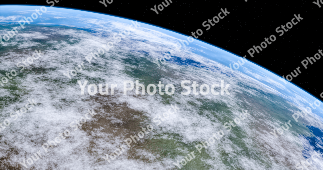 Stock Photo of Planet blue space universe exterior life