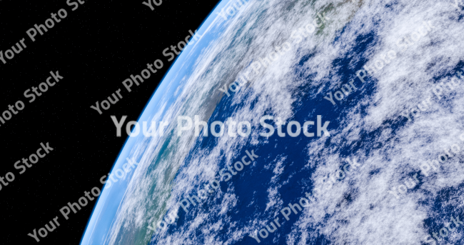 Stock Photo of Planet blue space universe exterior life