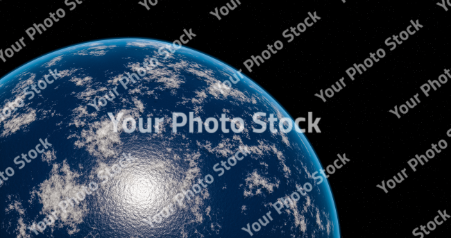 Stock Photo of Planet blue space universe exterior life