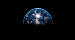 Planet blue space universe exterior life