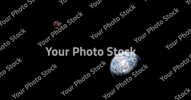 Stock Photo of Asteroid planet space universe