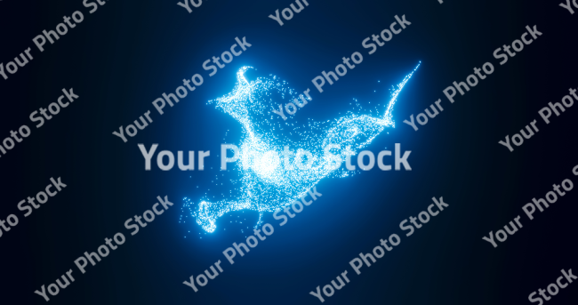 Stock Photo of Abstract particles blue