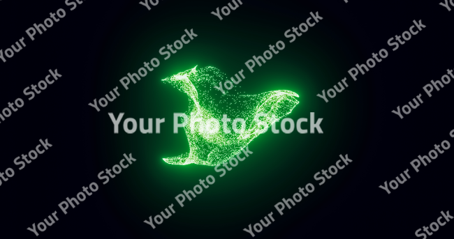 Stock Photo of Abstract particles green