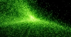 Abstract particles green