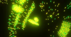 Abstract particles green