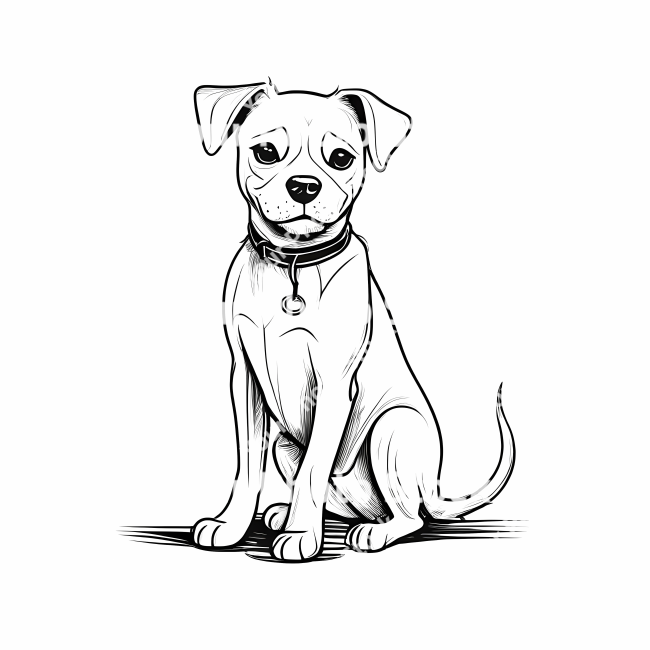 Stock Photo of Dog doodle illustration design