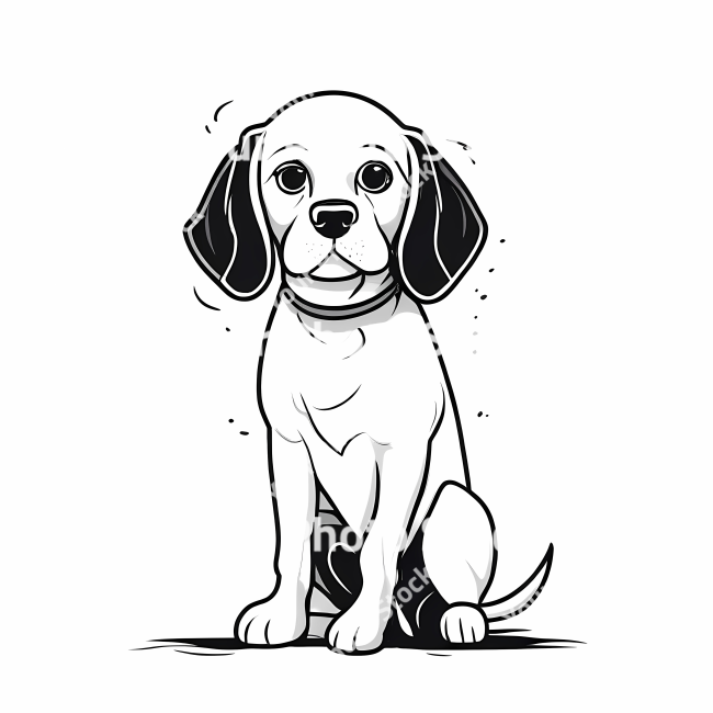 Stock Photo of Dog doodle illustration design