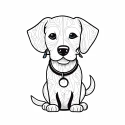 Dog doodle illustration design