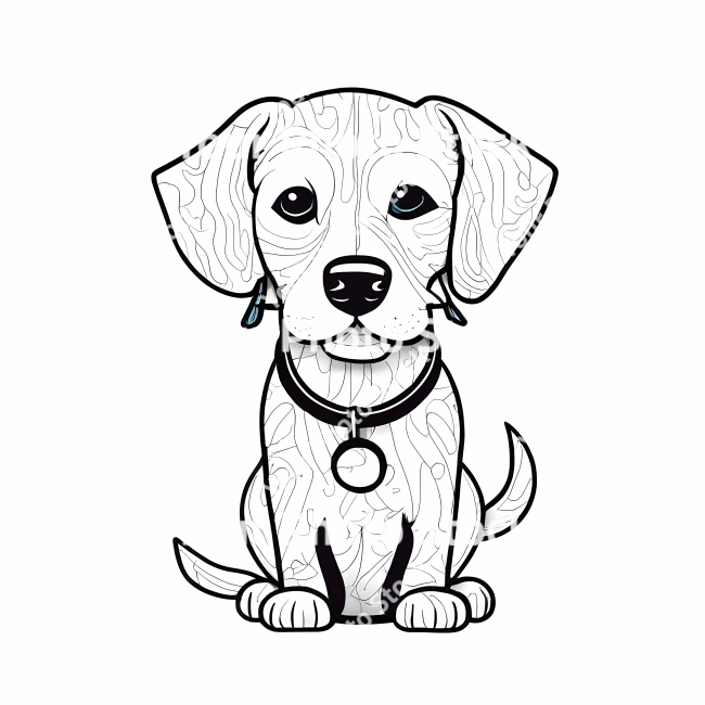 Stock Photo of Dog doodle illustration design