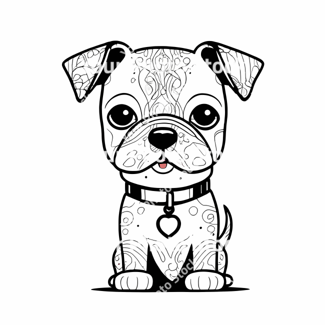 Stock Photo of Dog doodle illustration design