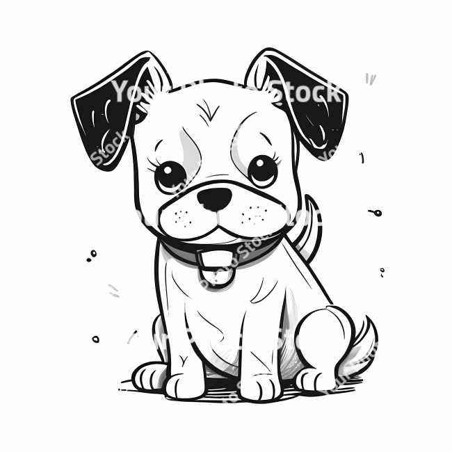 Stock Photo of Dog doodle illustration design