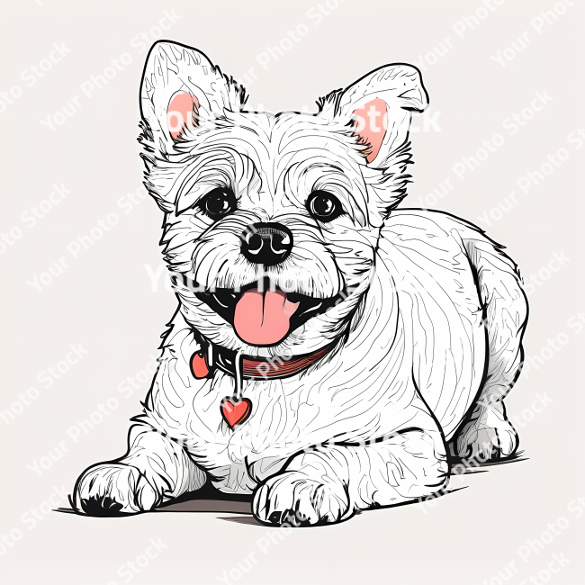 Stock Photo of Dog doodle illustration design