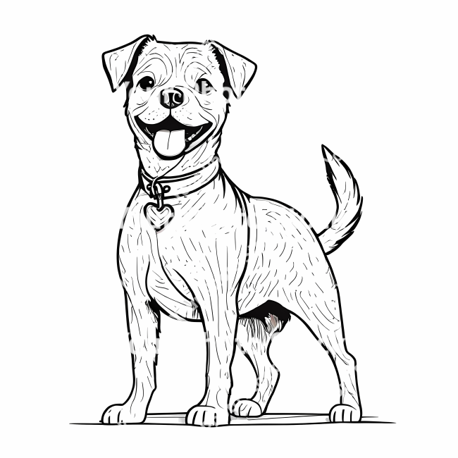 Stock Photo of Dog doodle illustration design