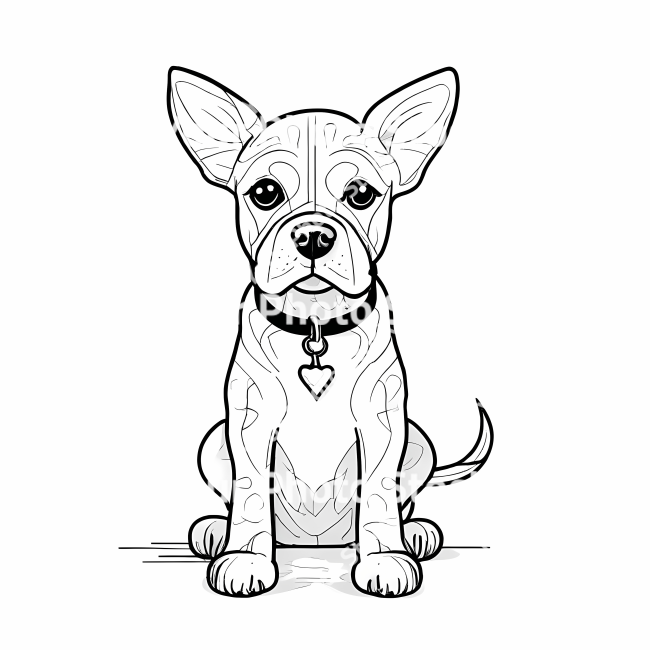 Stock Photo of Dog doodle illustration design