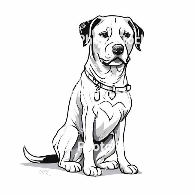 Stock Photo of Dog doodle illustration design