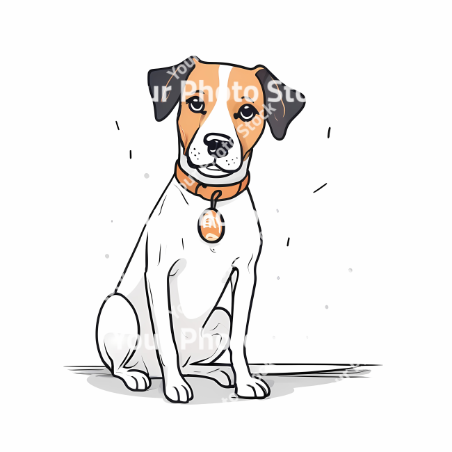 Stock Photo of Dog doodle illustration design