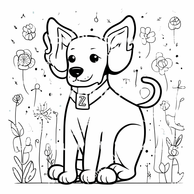 Stock Photo of Dog doodle illustration design