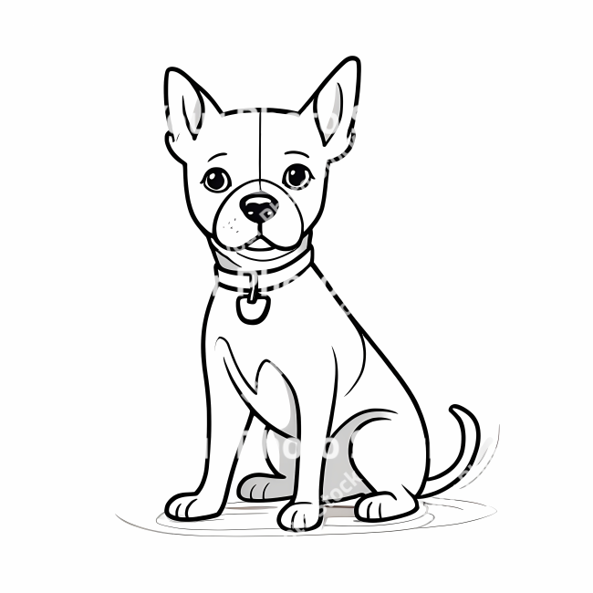 Stock Photo of Dog doodle illustration design