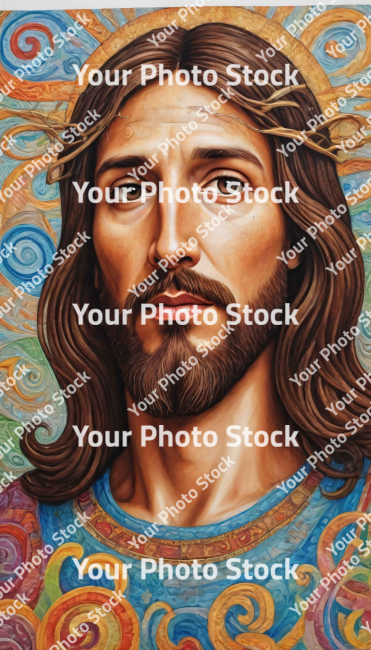 Stock Photo of Jesus Christ portrait illustration 2d