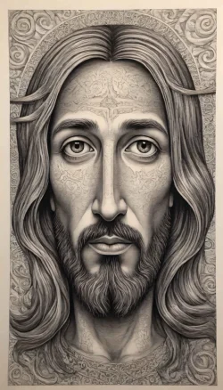 Stock Photo of Jesus Christ portrait illustration 2d