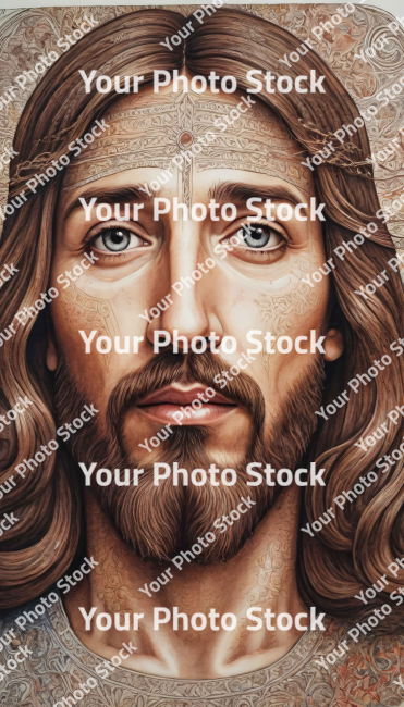 Stock Photo of Jesus Christ portrait illustration 2d