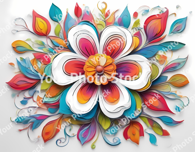 Stock Photo of flower illustration 2d design flowers