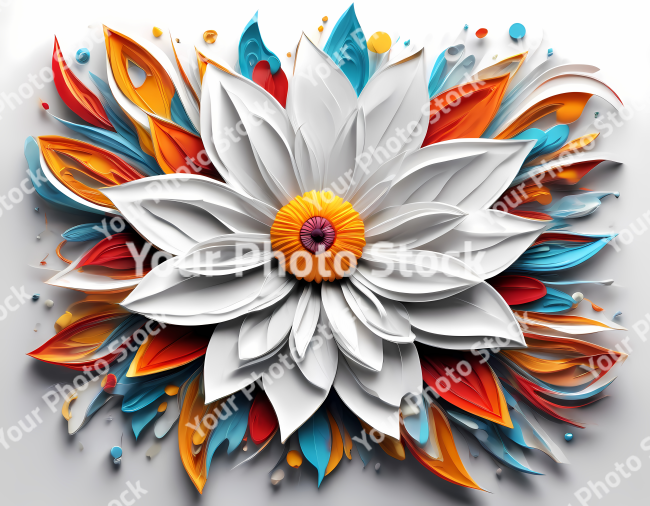 Stock Photo of flower illustration 2d design flowers