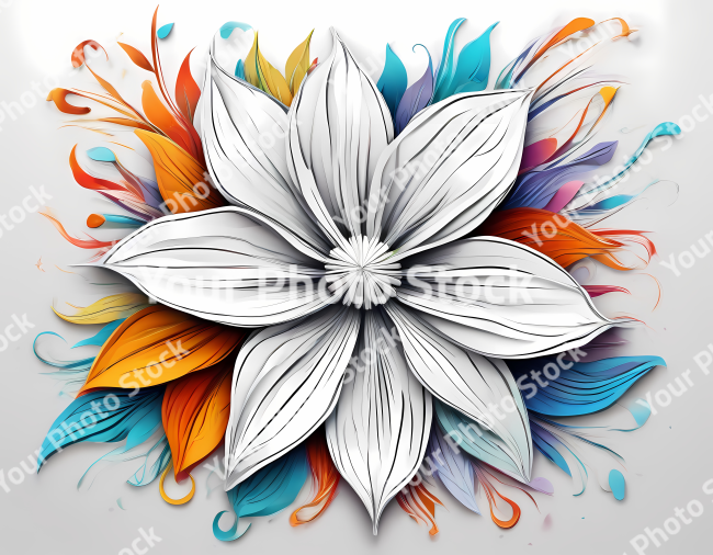 Stock Photo of flower illustration 2d design flowers