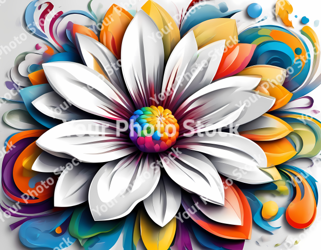 Stock Photo of flower illustration 2d design flowers