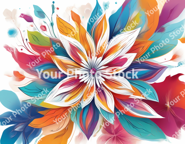 Stock Photo of flower illustration 2d design flowers