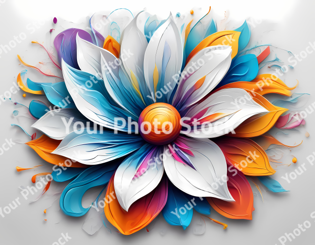 Stock Photo of flower illustration 2d design flowers