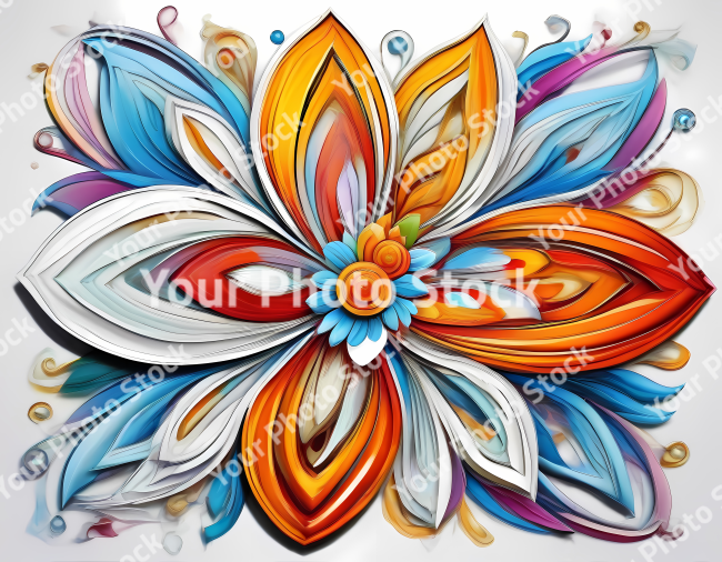 Stock Photo of flower illustration 2d design flowers