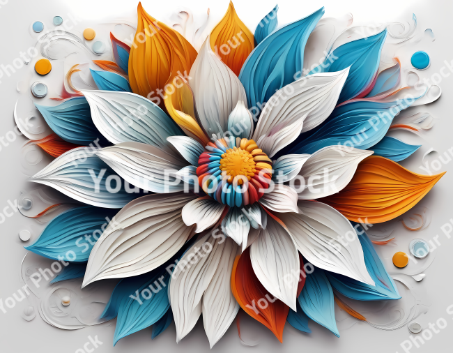 Stock Photo of flower illustration 2d design flowers