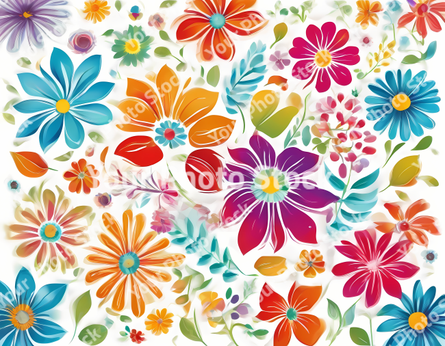 Stock Photo of flower illustration 2d design flowers